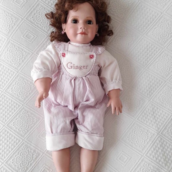 Vintage Porcelain Doll Ginger 1992 22in - Picture 7 of 7